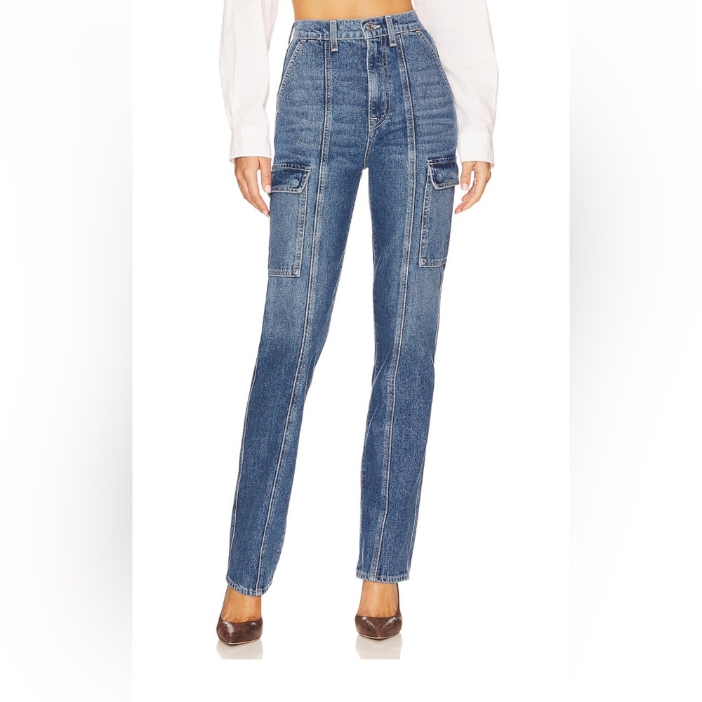 GRLFRND HARPER HIGH RISE SLIM CARGO JEANS - Picture 2 of 12
